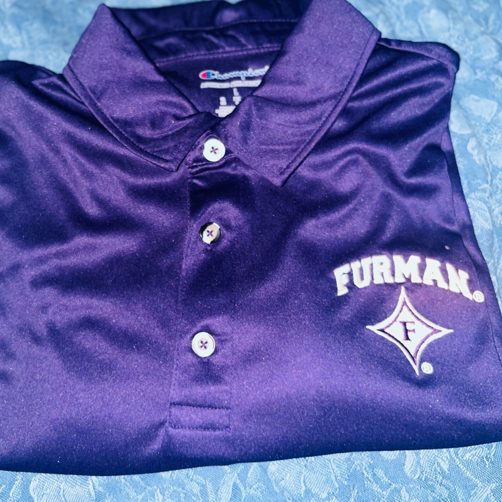 🏈Champion Furman Men’s Medium Athletic Polo Shirt